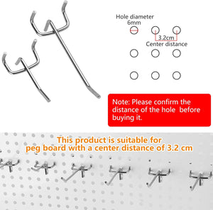 Pegboard Akasztó Szett - 100 db Lyukacsos Falra, 5 és 10 cm-es Méretben - Image 2