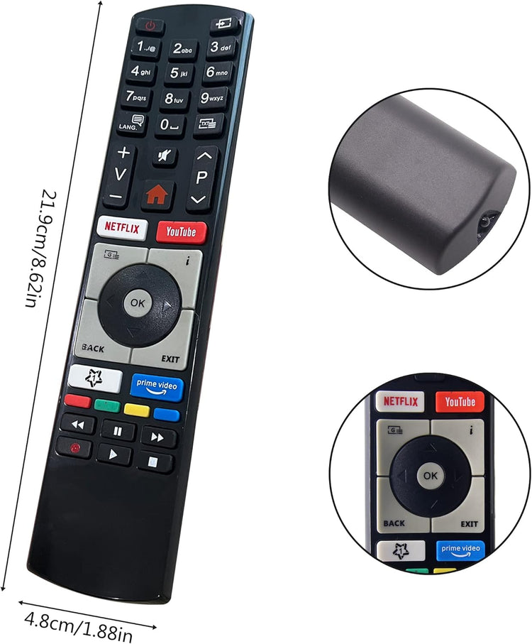 Telefunken távirányító - YouTube és Netflix gombos, 4K Ultra HD TV-khez, egyszerű használat - Image 4