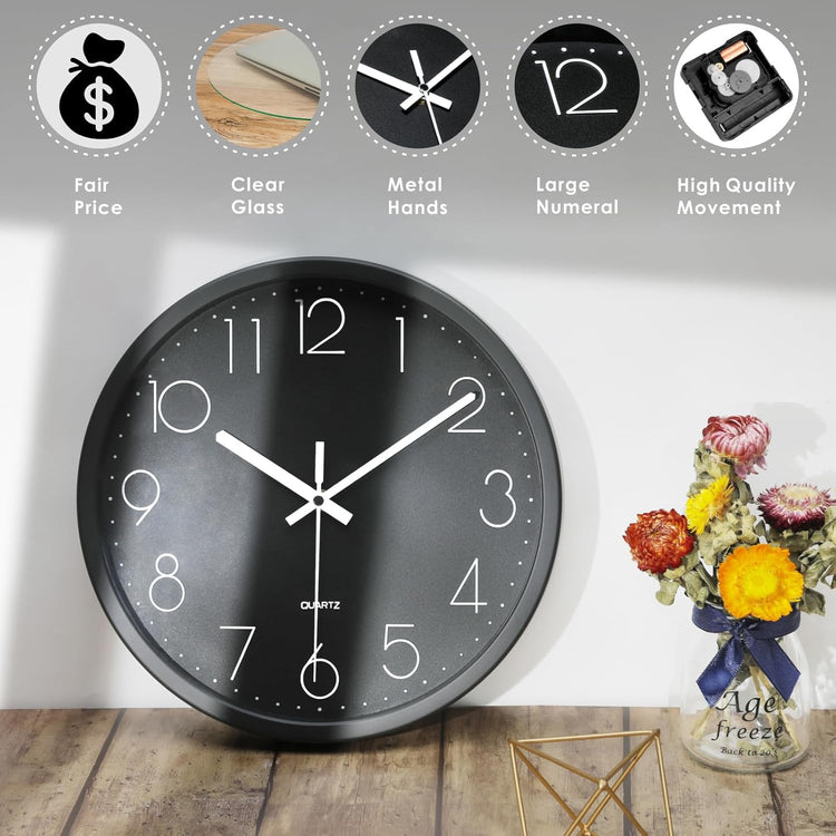 Plumeet 30,5 cm-es Hangtalan Falióra - Modern Fekete Dizájn Nappaliba, Konyhába - Image 3