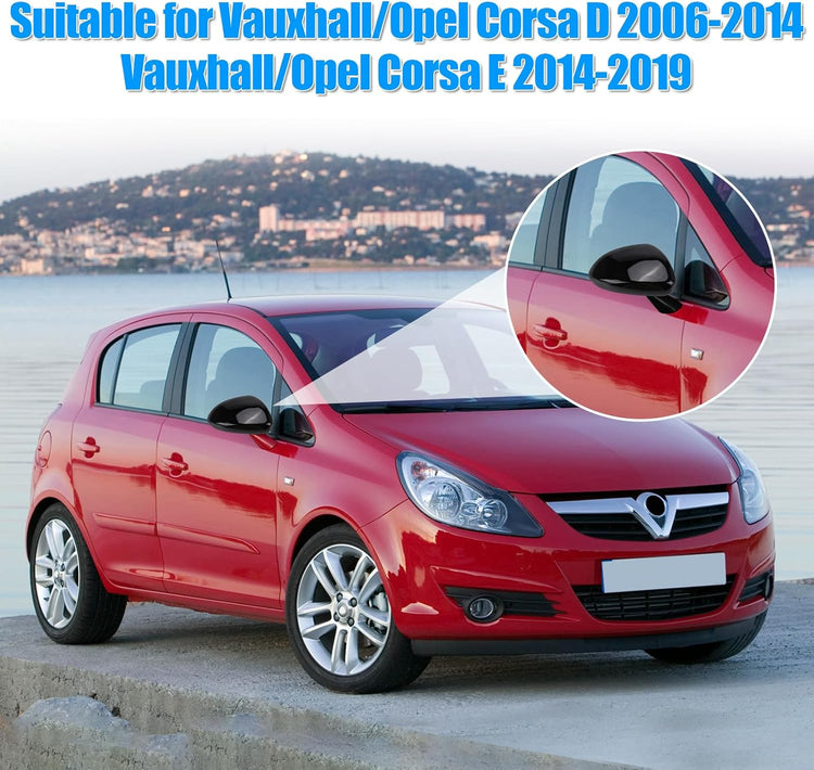 Opel Corsa D/E fekete fényes tükörborítás, 2006-2019 modellekhez - Image 7