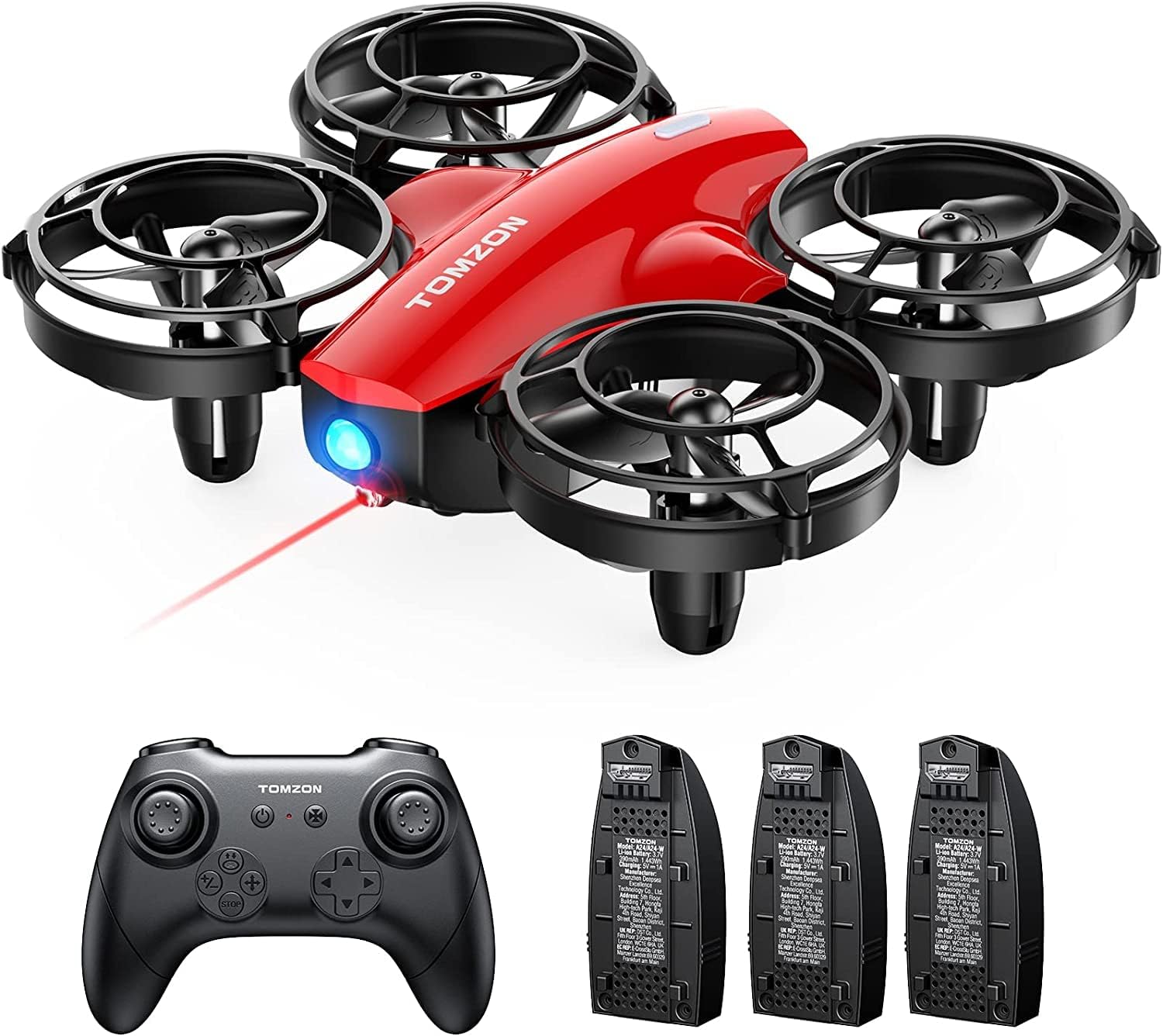 Tomzon Mini Drón Gyerekeknek - 24 Perces Repülési Idő, 360° Védelem, Távirányítós Quadcopter - Image 1