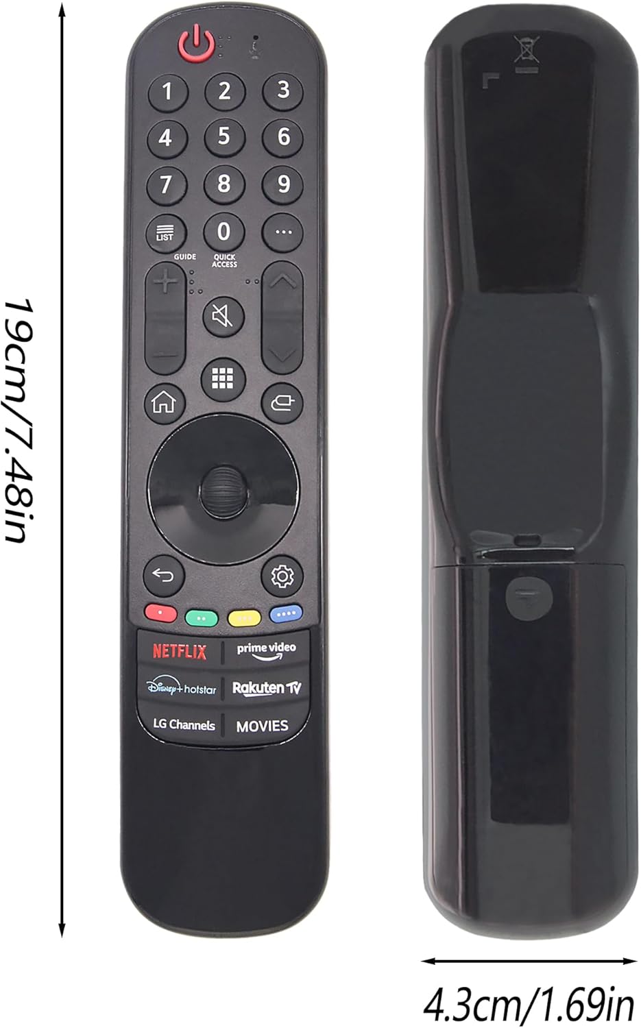 LG Smart TV távirányító - AN-MR21GA helyettesítő, Netflix és Prime gombokkal - Image 2