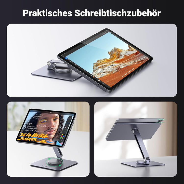 UGREEN Mágneses iPad Tartó - Forgatható Asztali Állvány Pro/Air M2 Modellekhez - Image 5