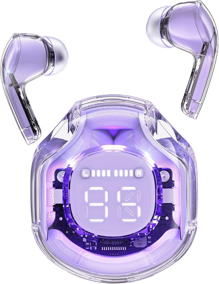 ACEFAST T8 Lila Bluetooth Fülhallgató - 4 Mikrofon, 30 Órás Akku, LED Kijelző - Image 1