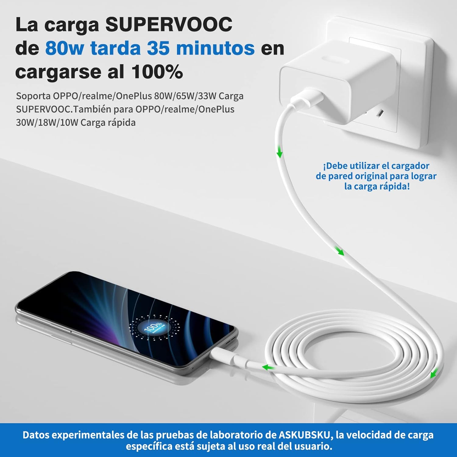OPPO 80W SUPERVOOC USB-C gyorstöltő kábel 1,8m - Find X6, X5 Pro, Reno 10 kompatibilis - Image 2