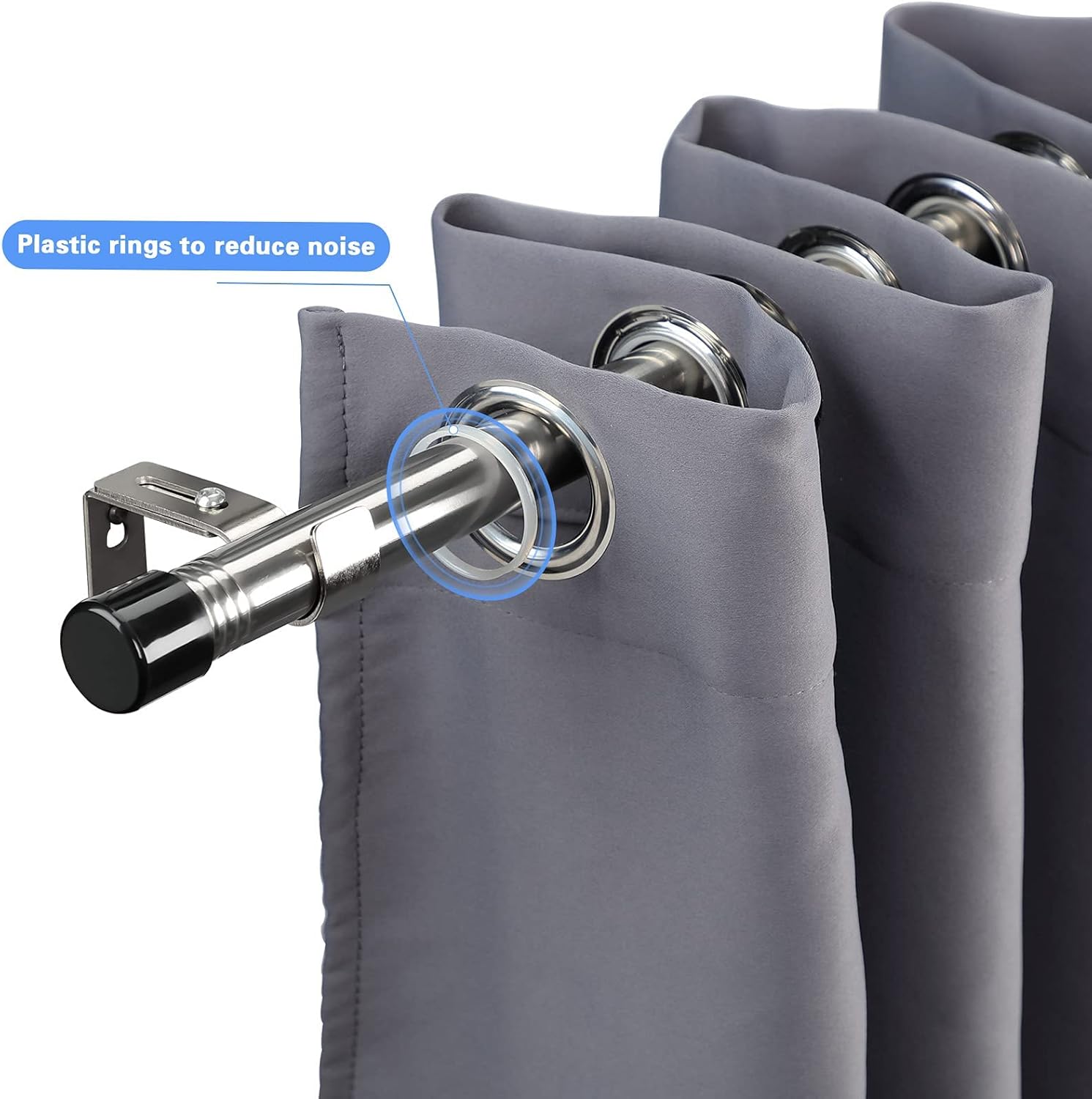 Ezüst függönyrúd szett 345 cm - INFLATION beltéri és kültéri használatra - Image 5