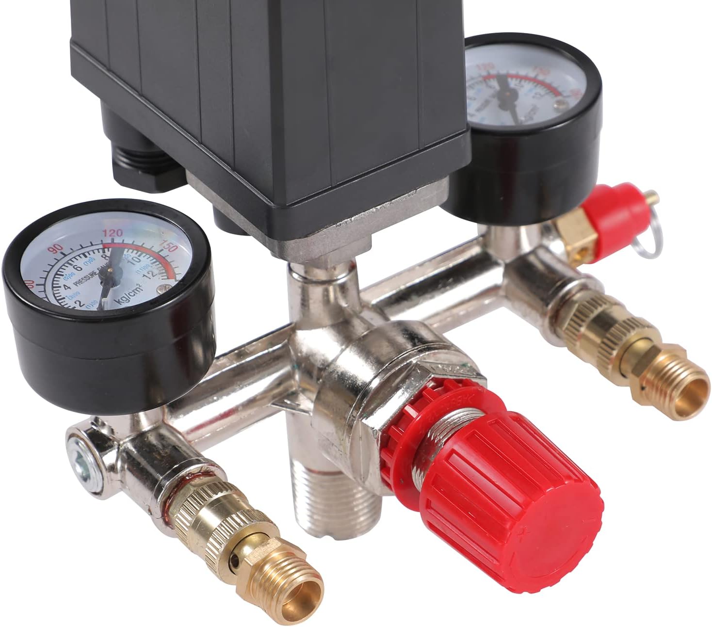 ORAZIO G1/4" Légkompresszor Nyomáskapcsoló Kettős Kimenettel és Biztonsági Szeleppel - Image 5
