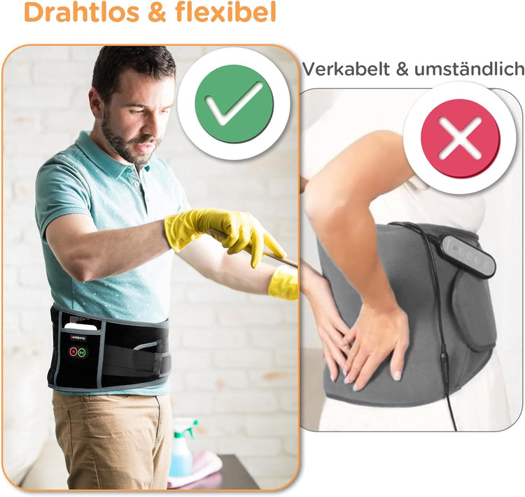 ComfyTemp XL Vibrációs Masszázs Deréköv Akkumulátorral, Hőterápiával Hátfájásra - Image 7