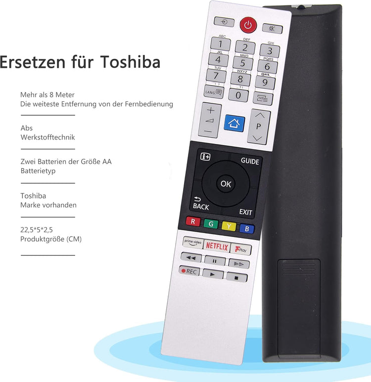 Toshiba TV távirányító Netflix gombbal - FOXRMT helyettesítő CT-8543 modellhez - Image 2