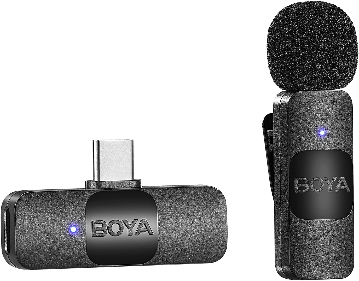 BOYA BY-V10 USB-C vezeték nélküli mini csíptetős mikrofon Android/iPhone15/laptop-hoz - Image 1