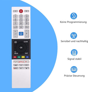 Toshiba TV távirányító Netflix gombbal - FOXRMT helyettesítő CT-8543 modellhez - Image 5