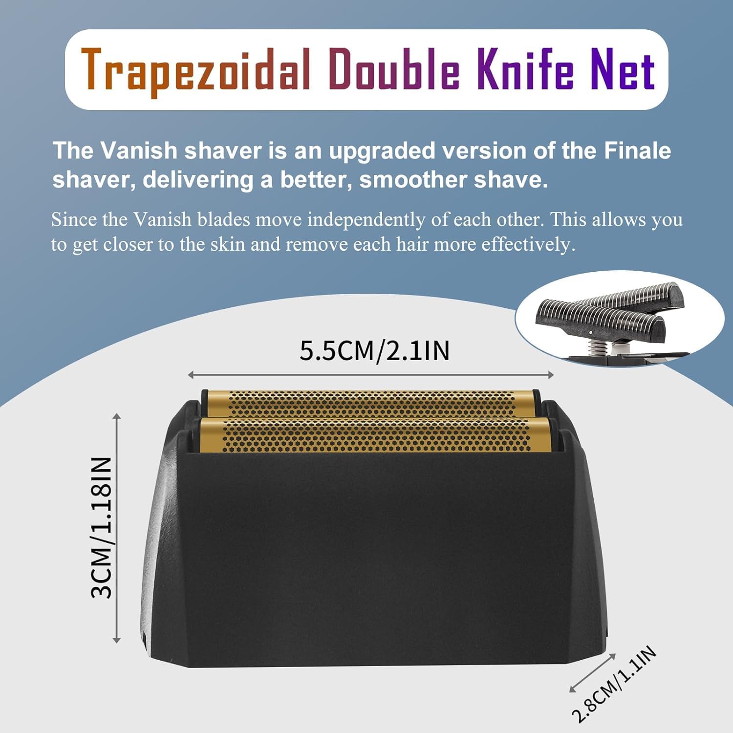 Wahl 5 Star Series Vanish borotva pótfej, 2 db-os fekete szett, kompatibilis 8173-700 modellhez - Image 2