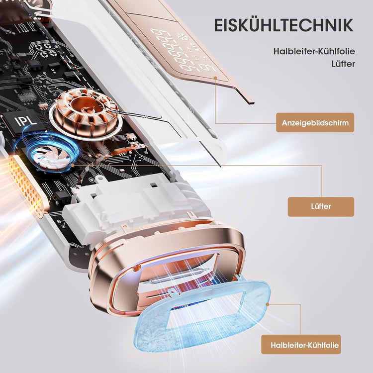 LUBEX IPL Szőrtelenítő Készülék Hűtéssel, 999.900 Impulzus, 3in1 Funkció - Image 7