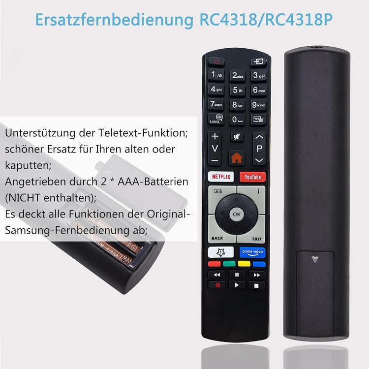 Telefunken távirányító - YouTube és Netflix gombos, 4K Ultra HD TV-khez, egyszerű használat - Image 5