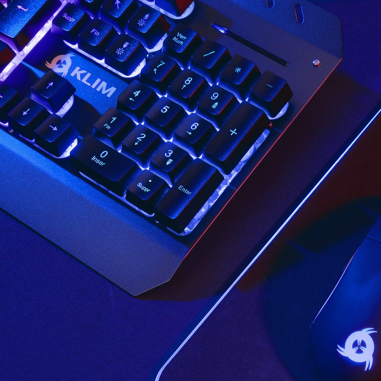 KLIM Lightning Vezeték Nélküli Spanyol Gamer Billentyűzet - Fém Váz, Mechanikus Érzés, RGB - Image 7