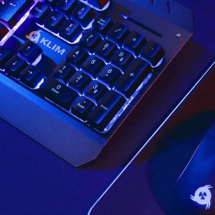 KLIM Lightning Vezeték Nélküli Spanyol Gamer Billentyűzet - Fém Váz, Mechanikus Érzés, RGB - Image 7