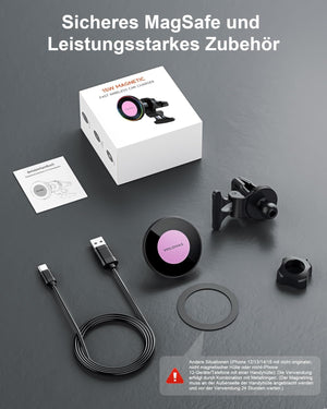 MagSafe autós töltő és tartó 15W - iPhone, Samsung, Xiaomi kompatibilis - Image 7