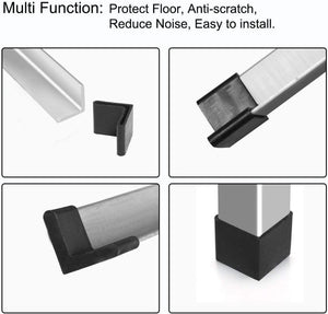 8 db fekete gumi L alakú bútor párna 30mmx30mm - Outlet24