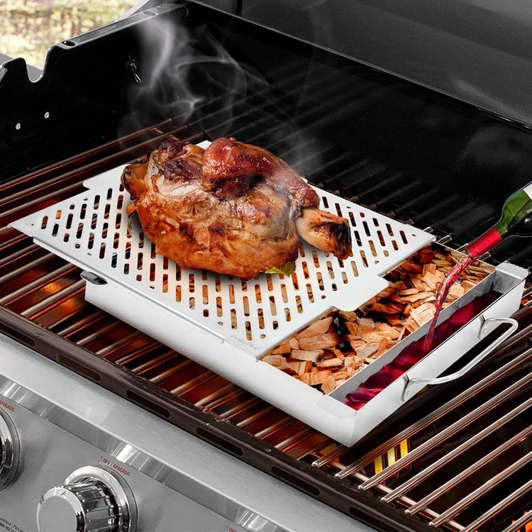 OnlyFire füstölő grillserpenyő vízadagolóval, gáz- és faszenes grillhez - Image 5