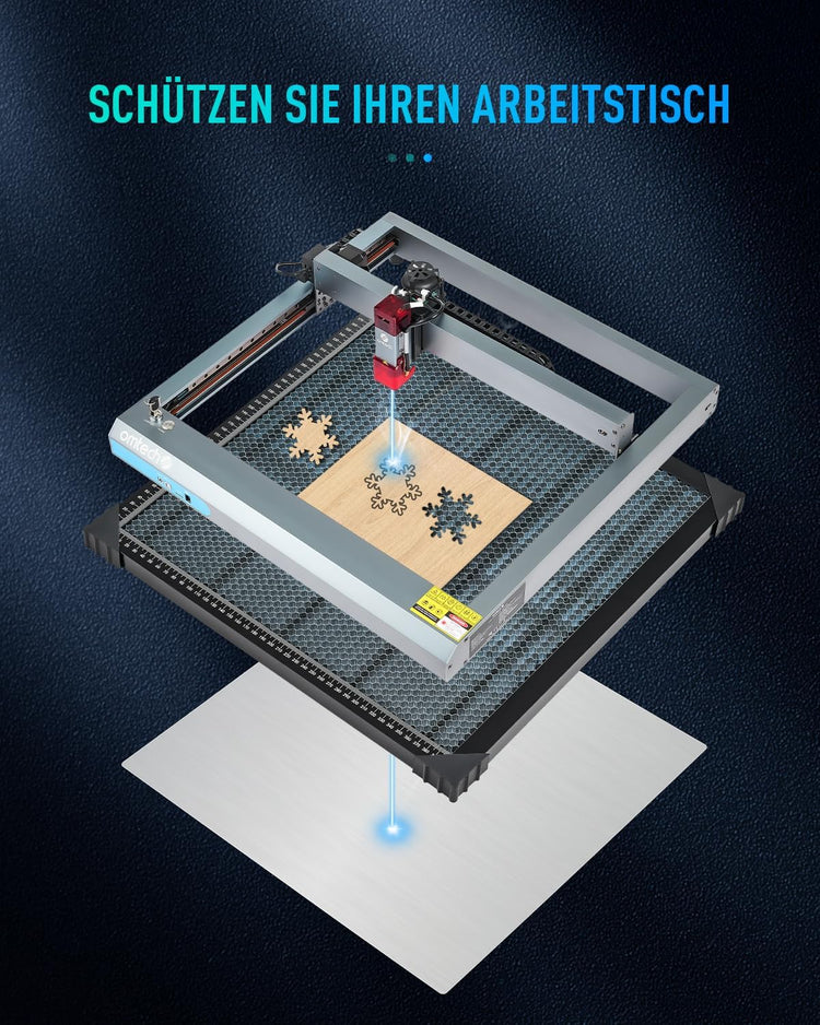 OMTech 400x400mm-es méhsejt lézervágó asztal beépített mérleggel CO2 gravírozógépekhez - Image 5