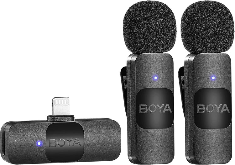 Boya BY-V2 vezeték nélküli csíptetős mikrofon iPhone-hoz, iPad-hez, iOS eszközökhöz - Image 1