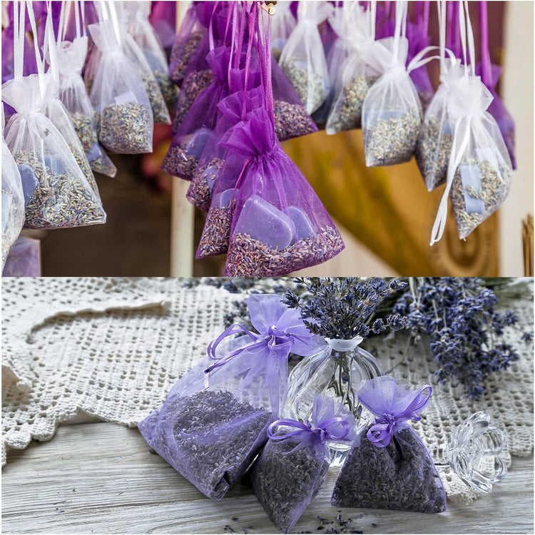 Sourcing Map 100db Rózsavörös Organza Ajándékzacskó 5x7cm - Esküvői, Karácsonyi Ékszertasak - Image 4