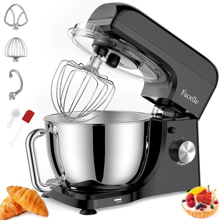 Facelle 1300W Professzionális Robotgép 10 Sebességgel, 5,5L Inox Tállal, Fekete - Image 1