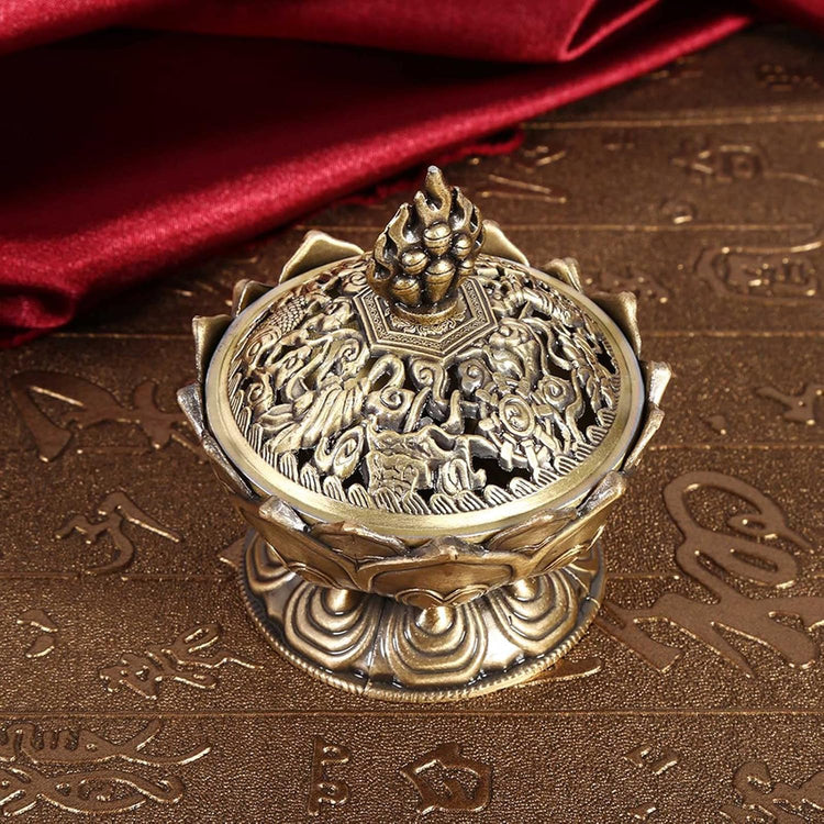 Vintage bronz füstölőégető bronz színű - Image 3