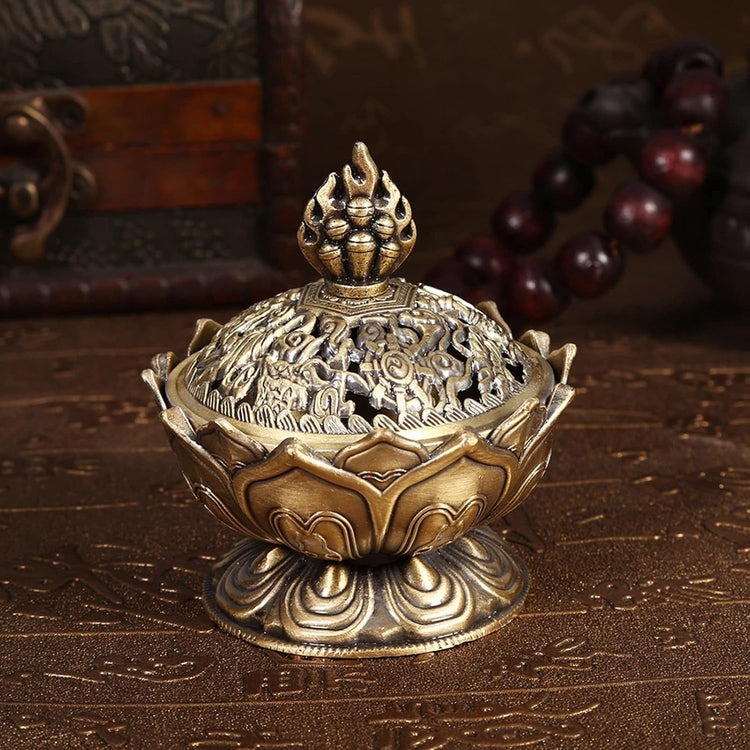 Vintage bronz füstölőégető bronz színű - Image 8