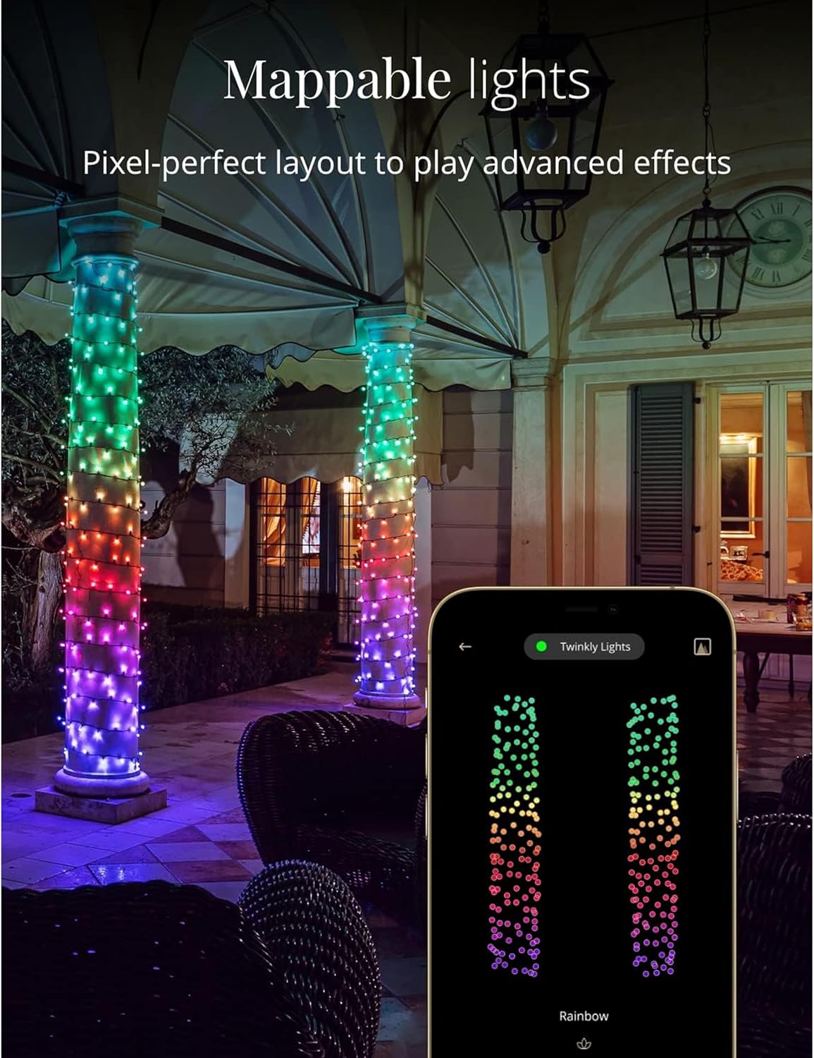 Twinkly 250 LED RGB okos fényfüzér, kültéri-beltéri, HomeKit/Alexa/Google kompatibilis, 20m - Image 2