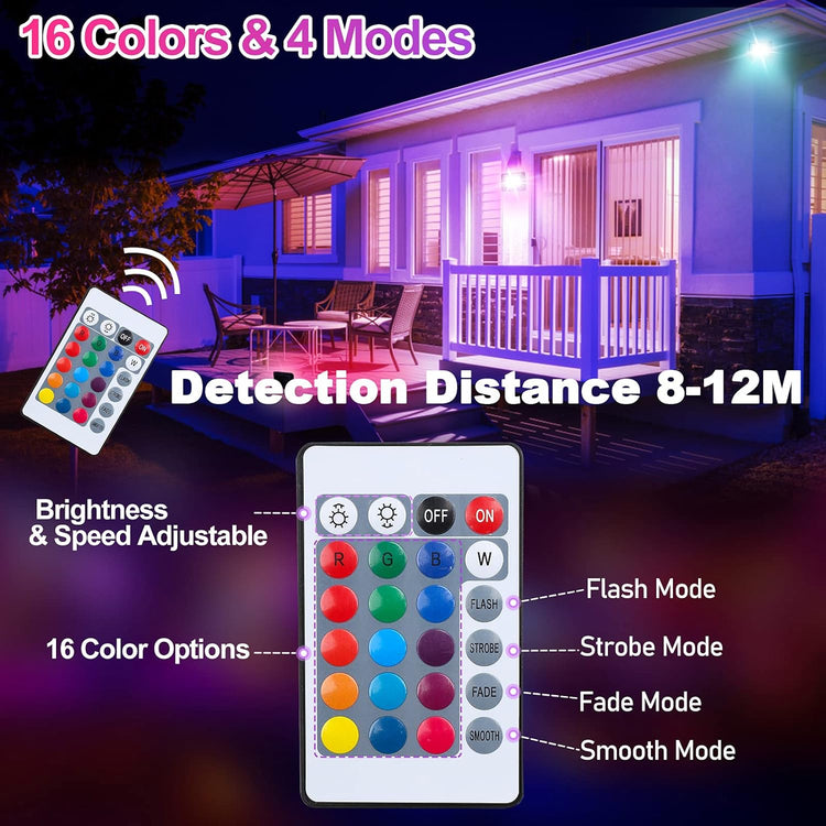 Tubiaz 20W RGB LED reflektor szett, távirányítós, vízálló, kültéri, 4 darabos - Image 4