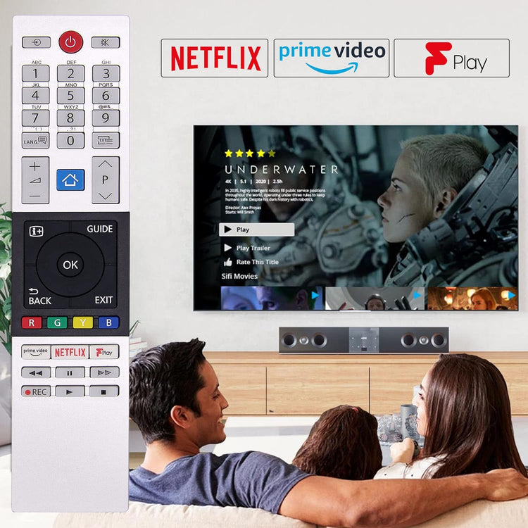Toshiba TV távirányító Netflix gombbal - FOXRMT helyettesítő CT-8543 modellhez - Image 7