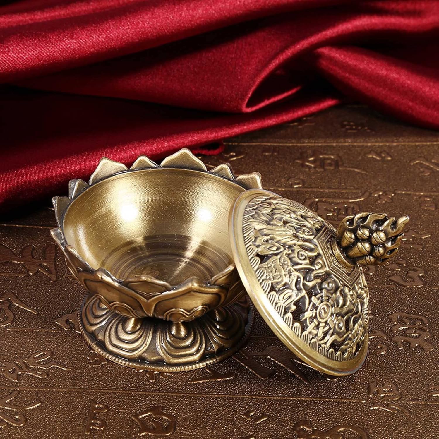 Vintage bronz füstölőégető bronz színű - Image 5