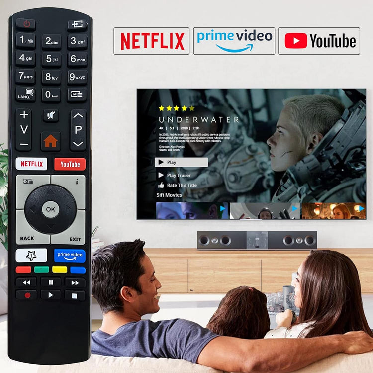 Telefunken távirányító - YouTube és Netflix gombos, 4K Ultra HD TV-khez, egyszerű használat - Image 6
