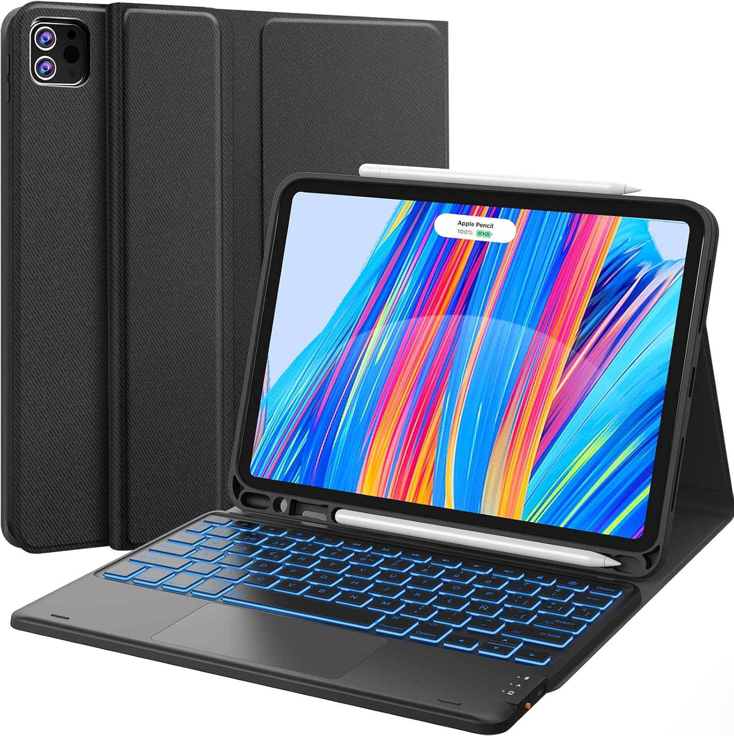 Earto iPad billentyűzet érintőpaddal, 7 színű háttérvilágítás, 11" Air/Pro modellekhez - Image 1