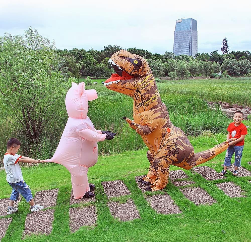 T-Rex Felfújható Dinoszaurusz Jelmez Felnőtteknek - Karneváli Dínó Kosztüm - Image 9