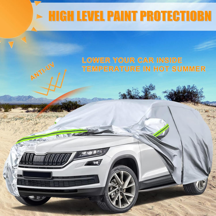Skoda Kodiaq autótakaró ponyva - vízálló, légáteresztő, ezüst, 2016-2023 modellekhez - Image 3
