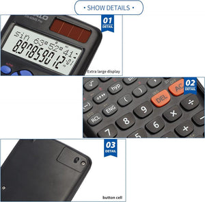 OSALO OS 82MS Pro Tudományos Számológép, 240 Funkcióval, Kétsoros Kijelzővel és Csúszófedéllel - Outlet24