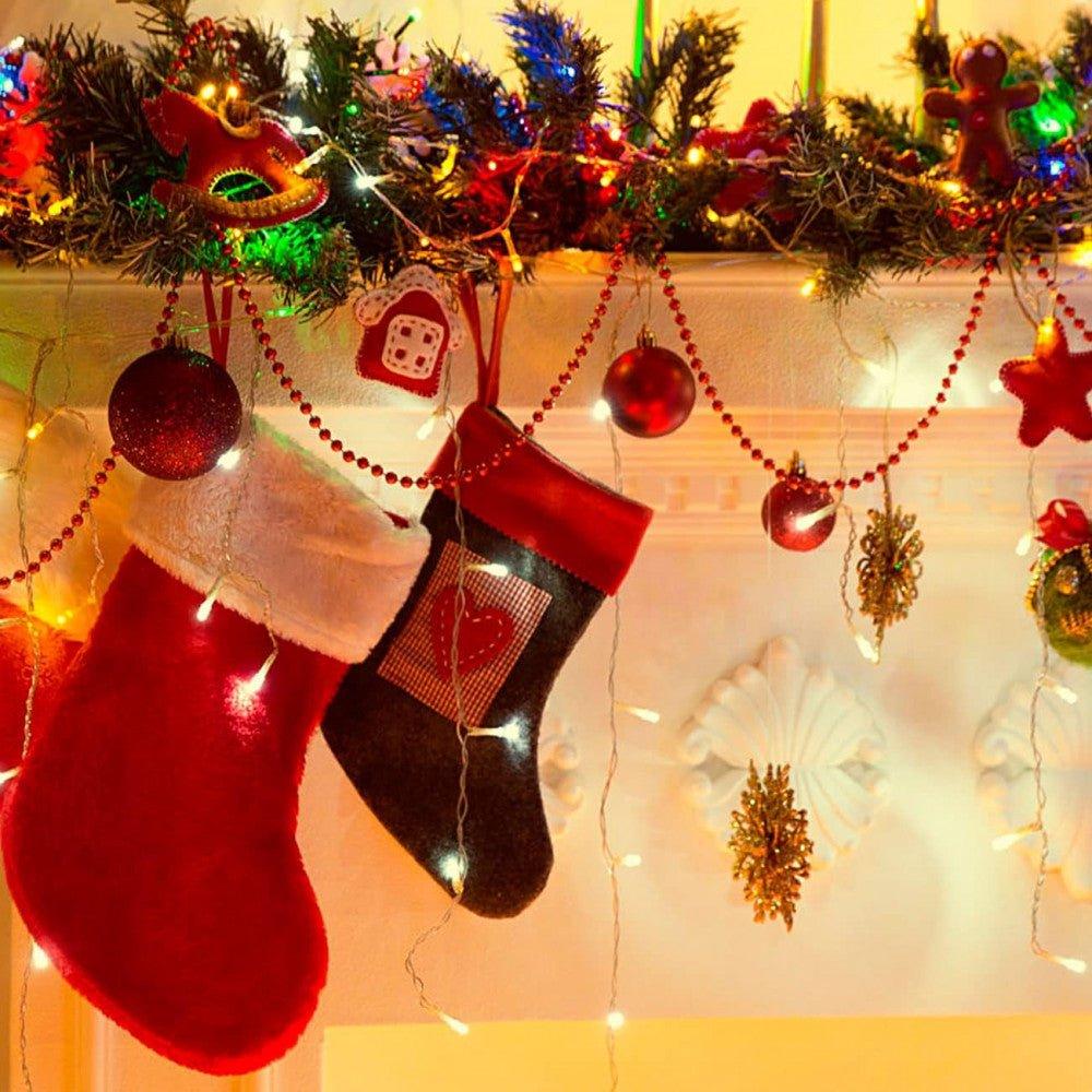 Naler Karácsonyi Díszek Gyöngyök, 10m Fényes Gyöngylánc Piros Színben - Asztaldísz, Parti Dekoráció és DIY Ékszerkészítéshez - Outlet24
