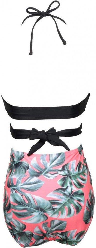 NC Damen Magas Derék Bikini Szett, Szexi Strandfürdőruha, Halter Tankini - Outlet24
